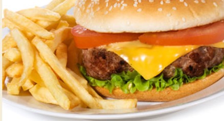 burger and fries